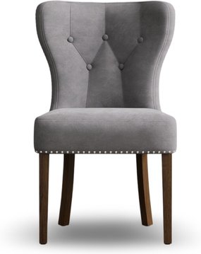 Keswick grey set of 2 velvet dining chairs