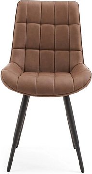 Larson brown set of 2 faux leather dining chairs