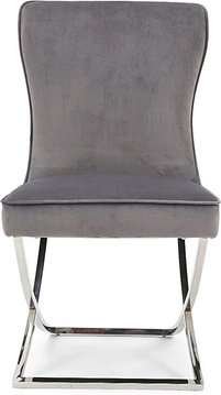 Lorenzo grey set of 2 velvet dining chairs