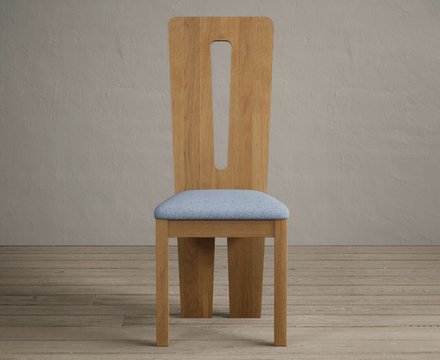 Lucca blue set of 2 fabric dining chairs