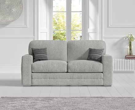 Madden light grey fabric two seater sofa