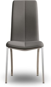 Marco grey set of 2 faux leather dining chairs