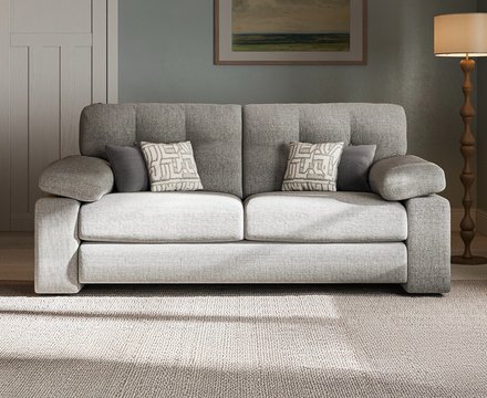Helston steel fabric 2 seater sofa