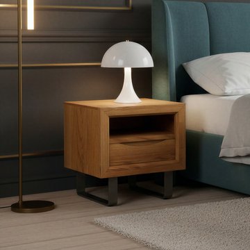 Parker solid oak bedside table