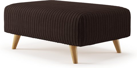 Milan chocolate fabric footstool
