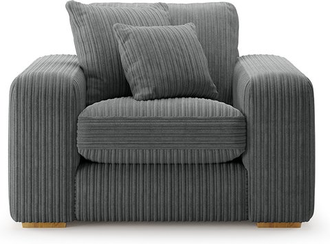 Milan grey fabric armchair