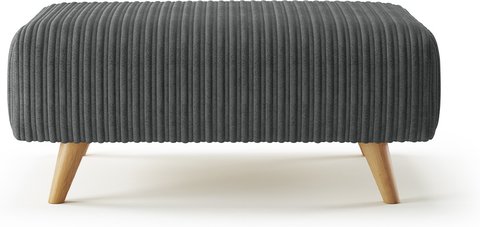 Milan grey fabric footstool