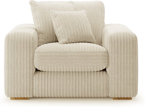 Milan ivory fabric armchair