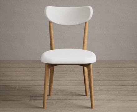 Nordic white set of 2 dining chairs