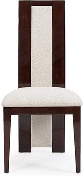 Novara brown set of 2 fabric dining chairs