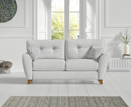 Florin light grey fabric two seater sofa