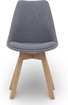 Orson dark grey set of 2 fabric dining chairs