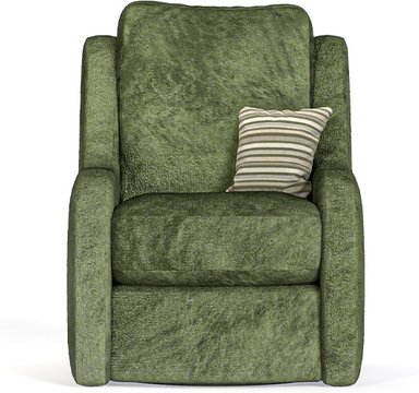 Palermo olive green chenille high back swivel armchair
