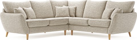 Palma natural chenille fabric corner sofa