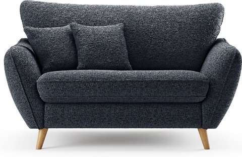 Palma navy chenille fabric love chair