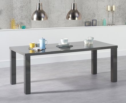 Seattle 200cm dark grey high gloss dining table