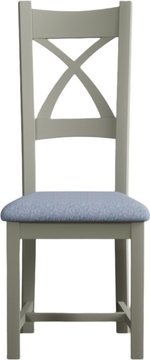 Painted blue set of 2 dining chairs