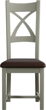 Painted brown set of 2 dining chairs
