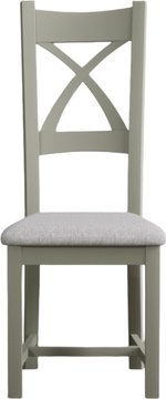Painted light grey set of 2 dining chairs