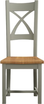 Painted oak set of 2 dining chairs