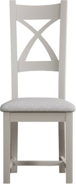 Painted light grey set of 2 painted dining chairs