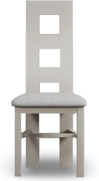 Painted light grey set of 2 painted dining chairs