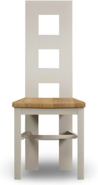 Painted oak set of 2 painted dining chairs