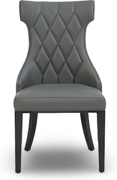 Sophia grey set of 2 faux leather dining chairs