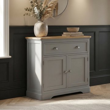 Felton oak and light grey painted hallway sideboard