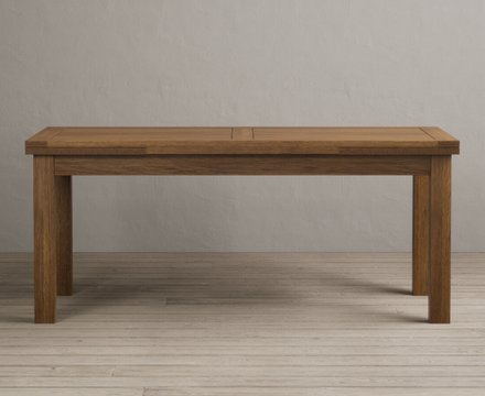 Extending buxton 180cm rustic solid oak dining table