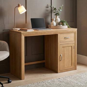 Tilt 100 solid oak computer desk
