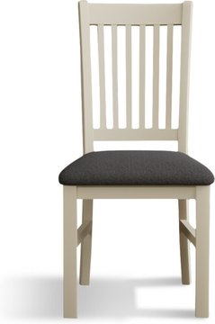 Warwick charcoal grey set of 2 painted dining chairs