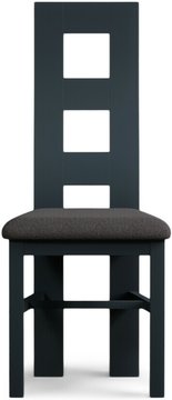 Painted charcoal grey set of 2 painted dining chairs