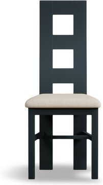Painted linen set of 2 painted dining chairs