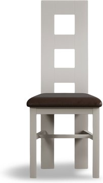 Painted brown set of 2 painted dining chairs