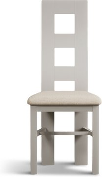 Painted linen set of 2 painted dining chairs