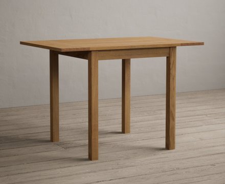 Extending york 70cm solid oak drop leaf dining table
