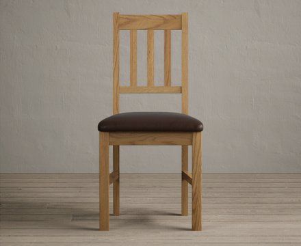 York brown set of 2 dining chairs