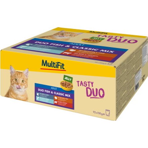 MultiFit Adult Jelly Duo Fish & Classic Mix 92x100g