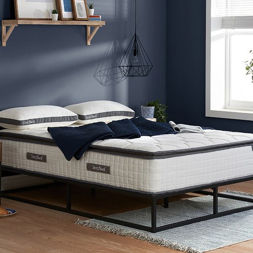 SleepSoul Bliss 800 Pocket Memory Pillow Top Mattress, King Size
