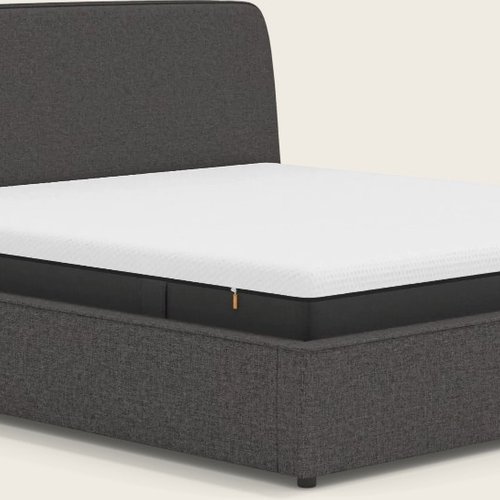 Emma Storage Bed Super King - 180 x 200cm - Dark Grey - Plain Headboard