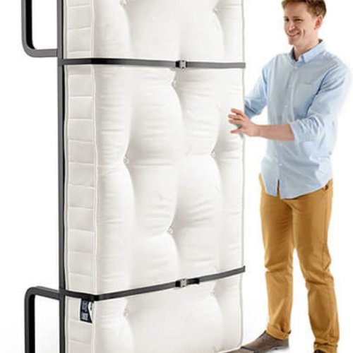 Jay-Be - Contract - Upright Bed with e-Pocket Mattress - Wood - Wooden/Metal/Fabric - 92 x 196 x 54cm - Happy Beds