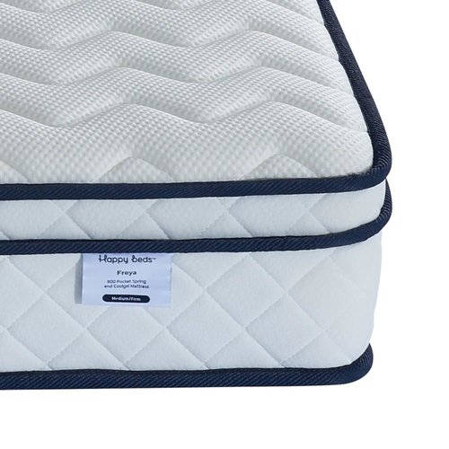 SleepSoul Freya - Double - 800 Pocket Spring Coolgel Foam Mattress - Foam/Fabric - Vacuum Packed - 4ft6