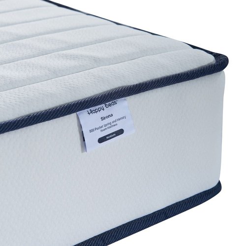 SleepSoul Sirona - Single - 800 Pocket Spring Memory Foam Mattress - Foam/Fabric - Vacuum Packed - 3ft