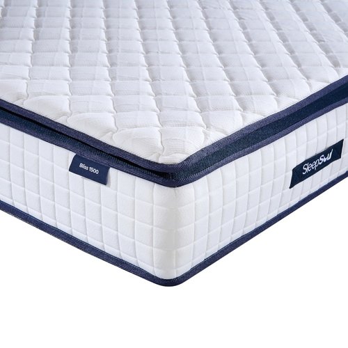 SleepSoul Bliss - Single - 1500 Pocket Spring Mattress - Foam/Fabric - Vacuum Packed - 3ft