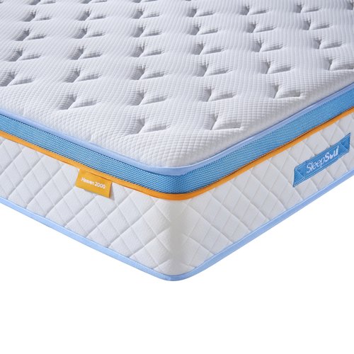 SleepSoul Heaven - King Size - 2000 Pocket Spring Mattress - Foam/Fabric - Vacuum Packed - 5ft