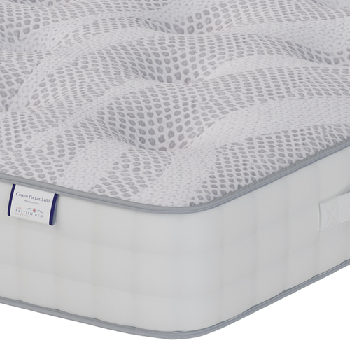 British Bed Company Cotton Pocket 1400 Chenille 6'3" x 5' Custom Size Mattress