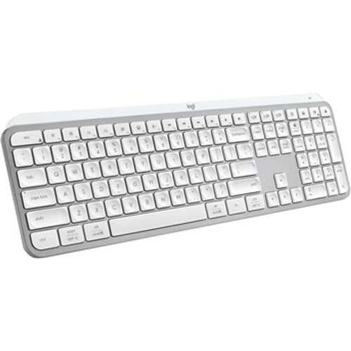 Teclado Sem Fio Logitech MX Keys S, Iluminação Inteligente, Bluetooth ou USB Tipo-C e Logi Bolt, Bateria Recarregável, Cinza - 920-011564