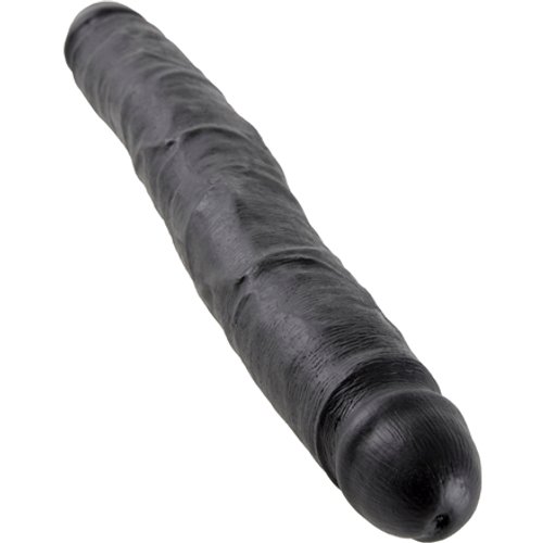 King Cock 12 Inch Slim Double Dildo - Black