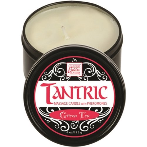 Tantric Soy Massage Candle With Pheromones - Green Tea